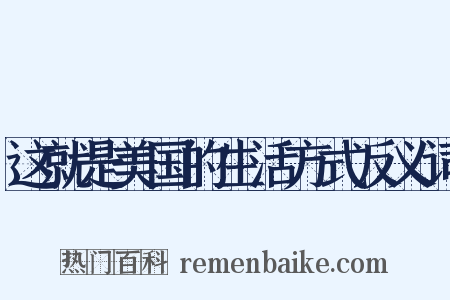 这就是美国的生活方式反义词是什么意思的图片